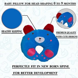  U-Shape New Born Baby Pillow - Dark Blue