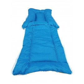 Baby Bed, Sleeping Bag Cotton Baby Bedding - Polka print (Blue)