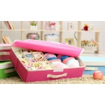 Innerwear Organizer Multi Compartment Cell Foldable Storage Box - Pink