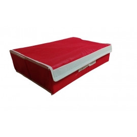 Innerwear Organizer Multi Compartment Cell Foldable Storage Box - Red