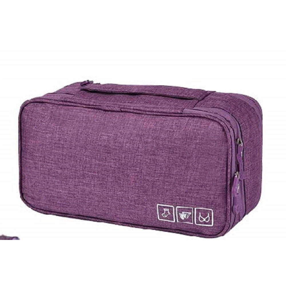 Innerwear Organizer Storage Case Bag - Purple 