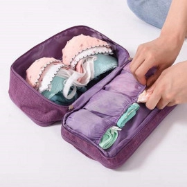 Innerwear Organizer Storage Case Bag - Purple 