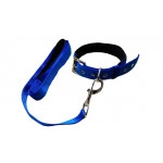 Premium Strong Nylon Everyday Dog Collar Leash Set - Blue