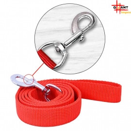 Premium Strong Nylon Everyday Dog Collar Leash Set - Red