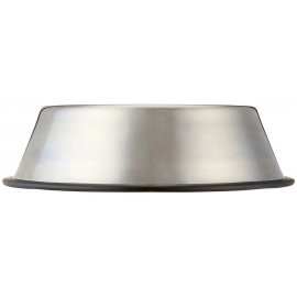 Anti Skid Stainless Steel Dog Bowls - Silver