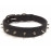 Spike Leather Dog Collar - Black