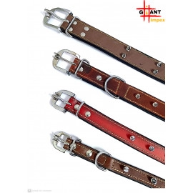 Spike Leather Dog Collar - Black