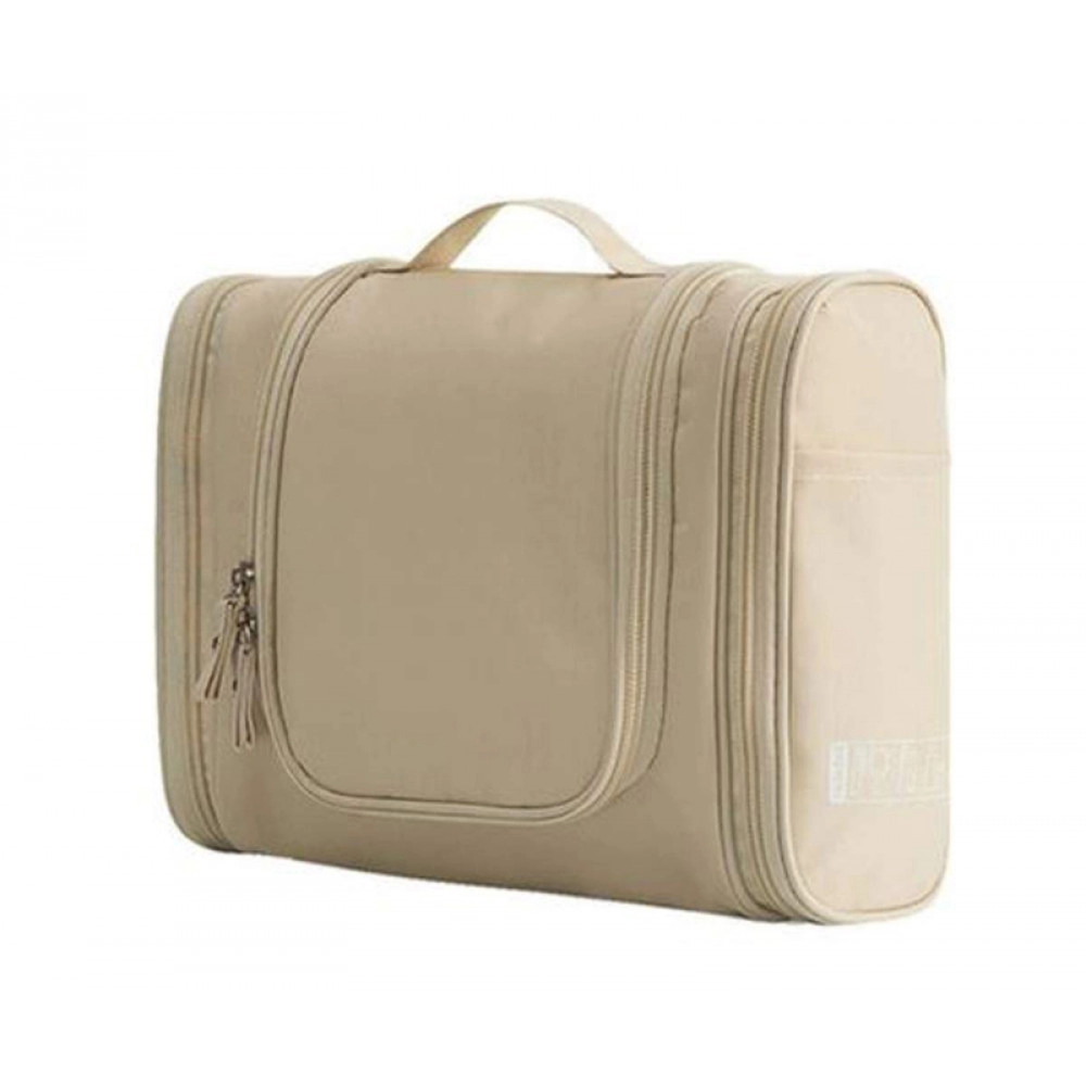 Hanging Toiletry Kit Bag for Men and Women - Beige