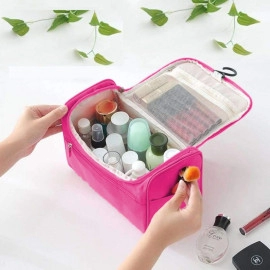 Toiletry Organizer Bag Dopp Kit for Men or Women - Pink