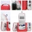 Hanging Toiletry Kit Bag for Men and Women - Red