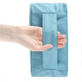 Travel Cosmetic Makeup Toiletry Bag - Light blue