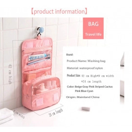 Nylon Toiletry Bag - Rose Pink