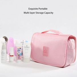 Nylon Toiletry Bag - Rose Pink