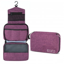 Hanging Toiletry Bag for Travel Accessories - Purple