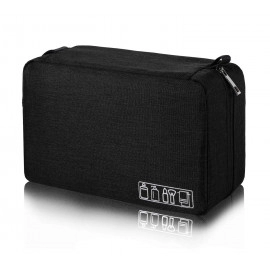Hanging Toiletry Bag for Travel Accessories - Black