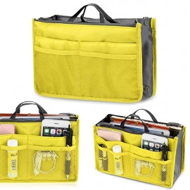 Women Travel Organizer 13 Multi Pocket- Yellow